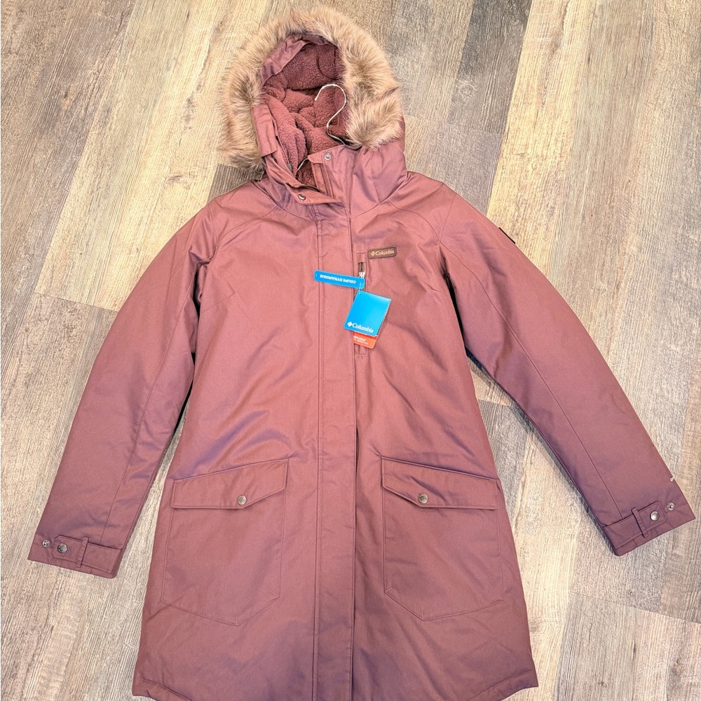 New with Tags Columbia Women's Plum Suttle Mountain Coat / Jacket with Faux Fur